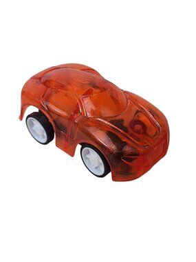 Oriental Trading Pullback Race Car Toy Orange Translucent Mini Racer